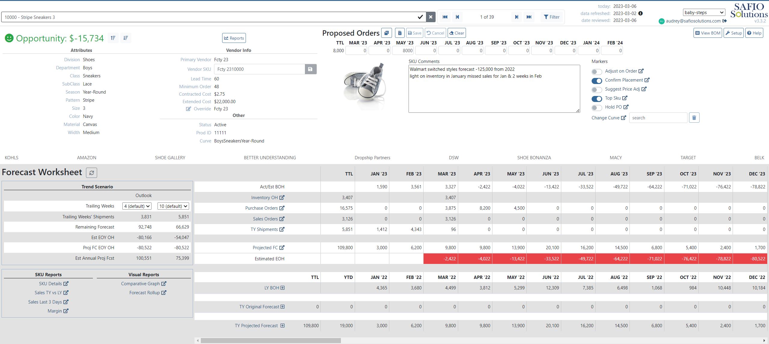screenshot of SAFIO Solutions